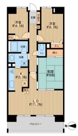 リーベスト東中山の物件間取画像